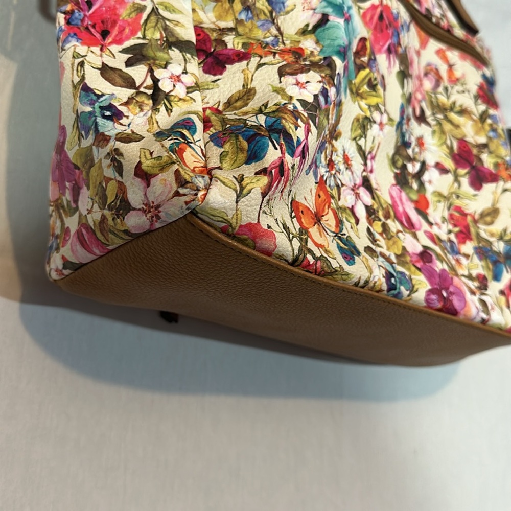 Rosetti Floral Tote Bag with Brown Accents - Picture 9 of 14